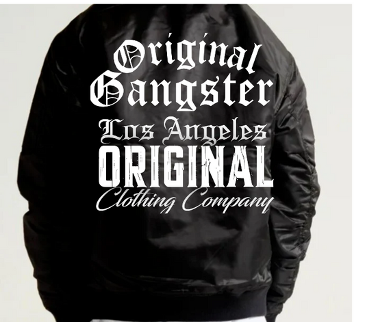 Original Gangster Bomber Jacket with company logo back