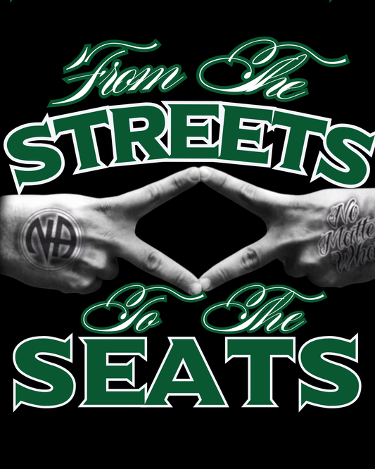 Living Clean Brand.                 From The Streets SKID ROW Shaka/Pro Club Black Hoody